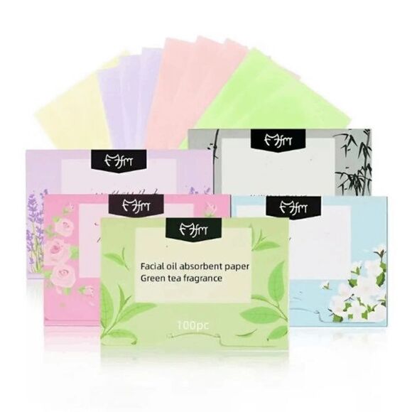 Facial Oil Blotting Paper Charcoal Oil Control - Pack of 2 - Picture 1 of 7